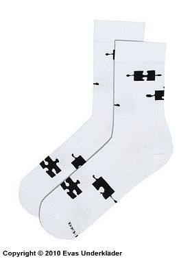 Herrensocken, weiche Baumwolle, Puzzle Stücke